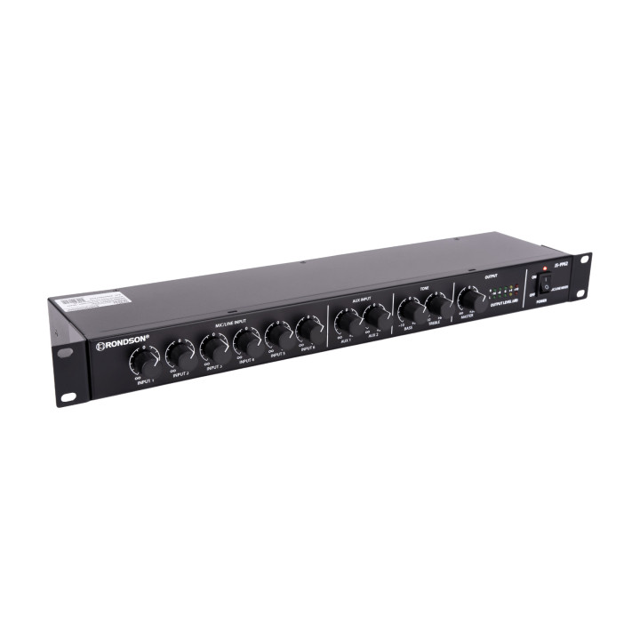 JS-PP62 Préamplificateur mélangeur 8 entrées Mic/ Ligne