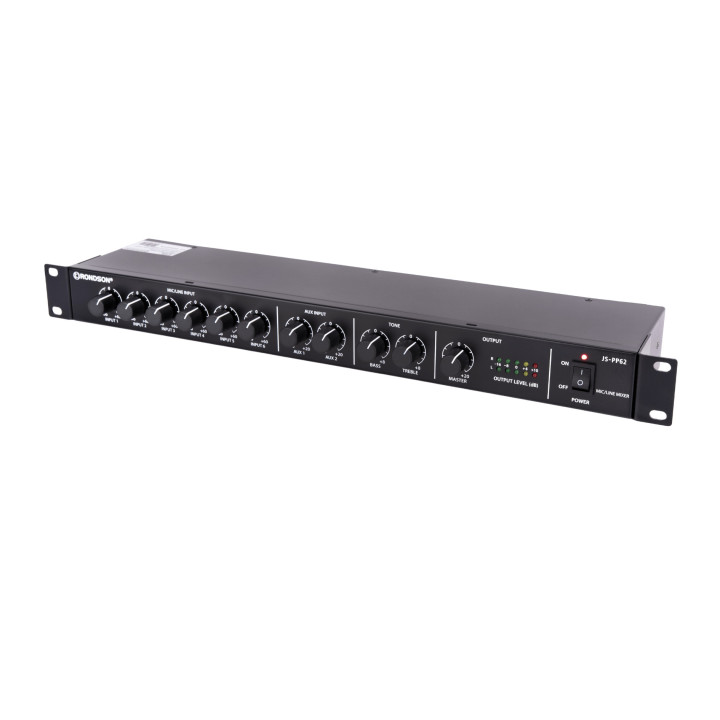 JS-PP62 Préamplificateur mélangeur 8 entrées Mic/ Ligne
