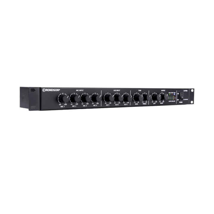 JS-PP43 Préamplificateur mélangeur 7 entrées Mic/ Ligne