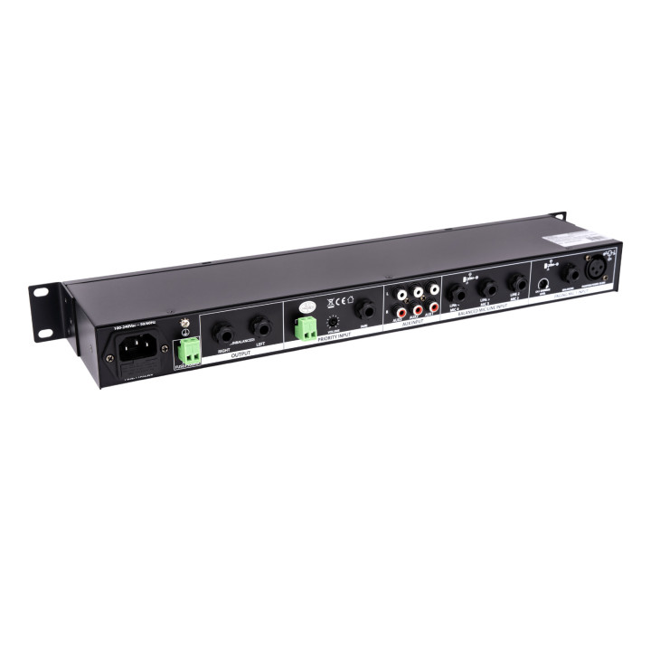 JS-PP43 Préamplificateur mélangeur 7 entrées Mic/ Ligne