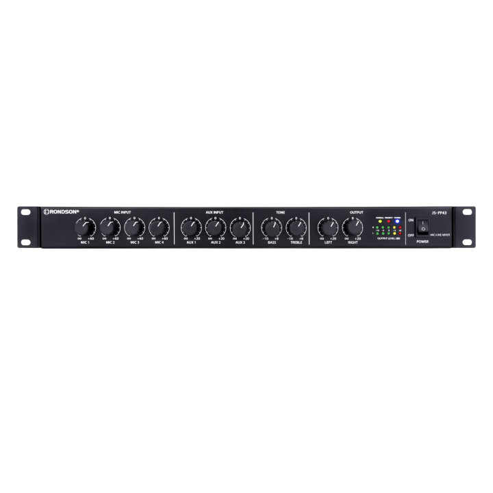 JS-PP43 Préamplificateur mélangeur 7 entrées Mic/ Ligne