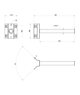 SUP-TreeBar Support pour projecteurs avec barre horizontale