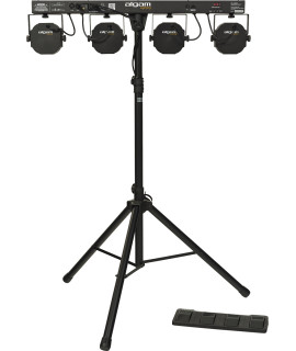 STAGEBAR-II 4 Projecteurs à LED 2-en-1 sur pied et pédalier