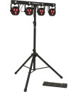 STAGEBAR-II 4 Projecteurs à LED 2-en-1 sur pied et pédalier