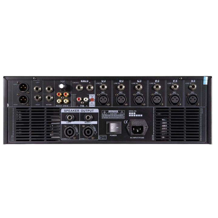 LA-MIXRACK   Table de  Mixage amplifiée 8 canaux