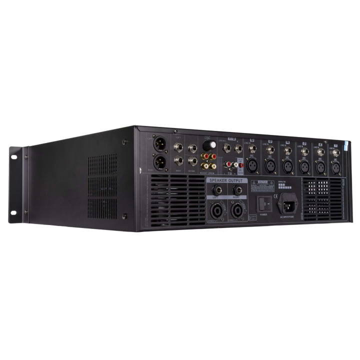 LA-MIXRACK   Table de  Mixage amplifiée 8 canaux