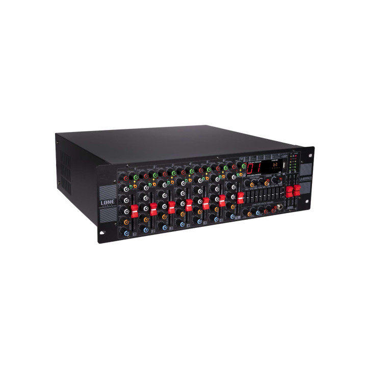 LA-MIXRACK   Table de  Mixage amplifiée 8 canaux