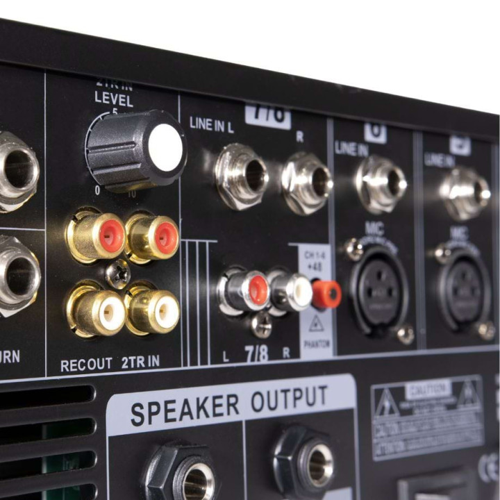 LA-MIXRACK   Table de  Mixage amplifiée 8 canaux