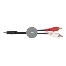 AA-727-10  Câble mini jack 3.5 mm RCA  mâle  10 m