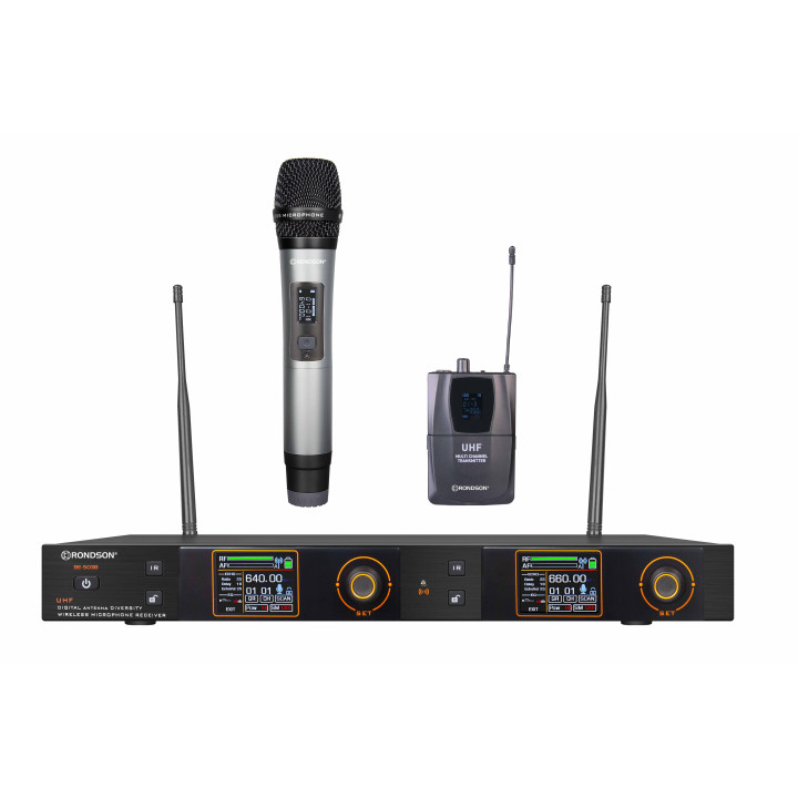 BE-5038/H83/PT-10  Système Double Microphone HF sans fil et cravate