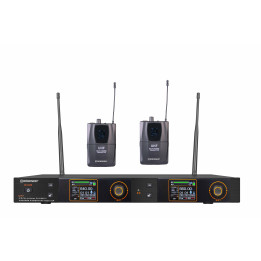 BE-5038/2PT10 Ensemble Double Microphone cravate UHF sans fil
