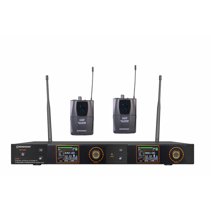 BE-5038/2PT10 Ensemble Double Microphone cravate UHF sans fil
