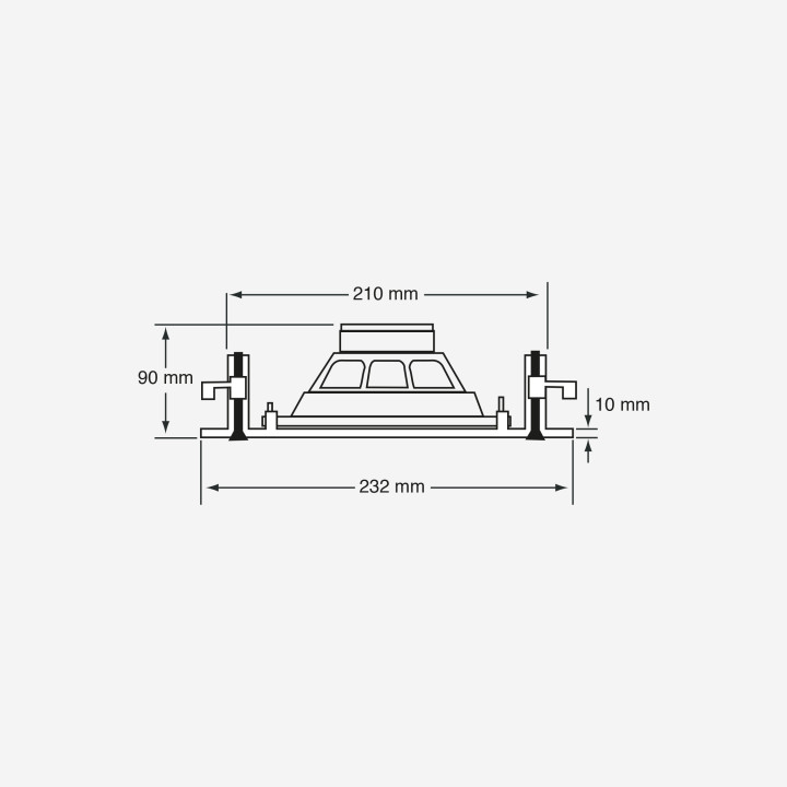 CHP630 Plafonnier 2 voies  30-15 Watts  100 V