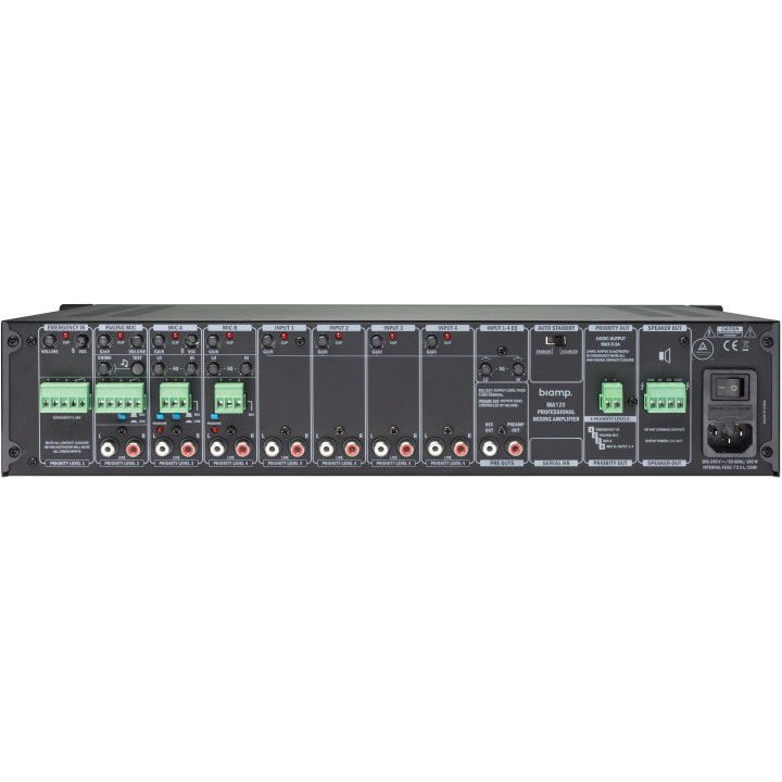 Biamp MA120 Amplificateur mélangeur 120 Watts 100 V