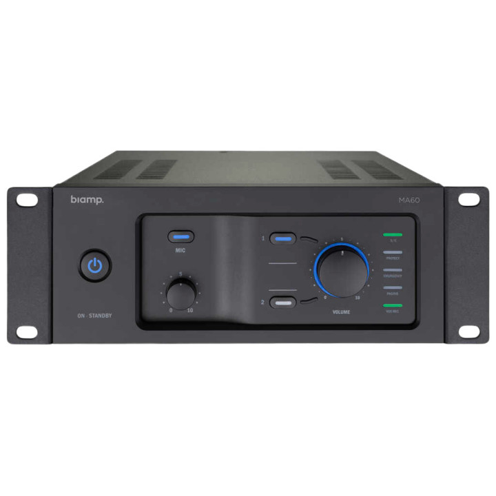 Biamp MA60 Amplificateur mélangeur 60 Watts 100 V