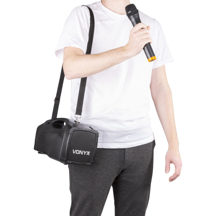 ST014  Système amplifié portable sur batterie avec Micro HF