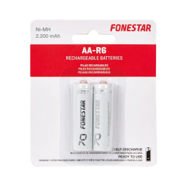 Blister  de 2 piles  rechargeables AA-R6 Ni-MH 2200 mAH