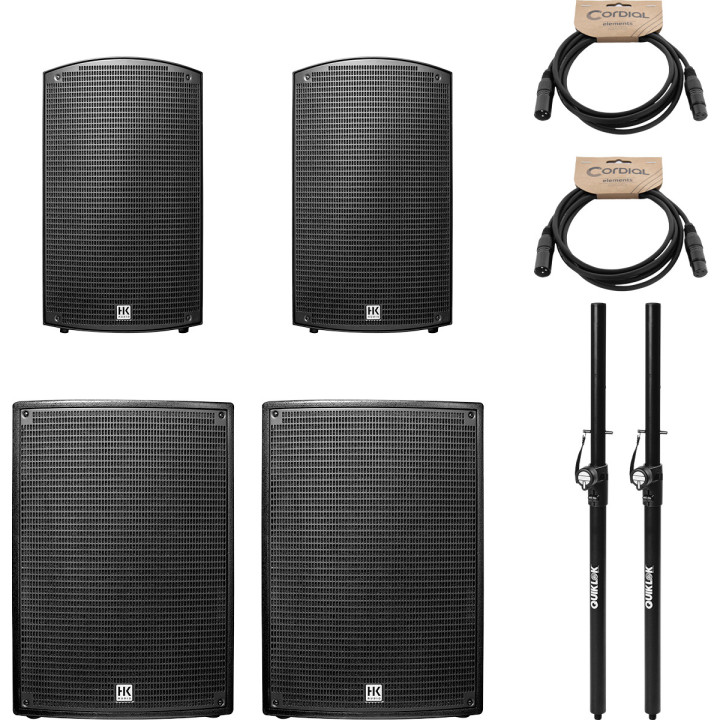 SONARPACK-1215 Système Plug & Play - Kit amplifié pour 200 pers.