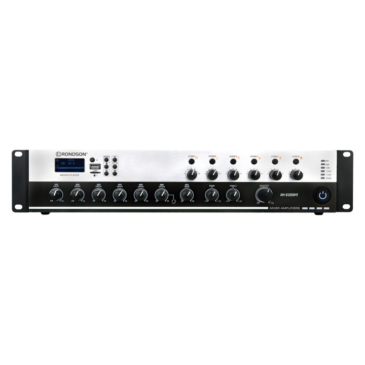 AM-6120DMT Amplificateur mélangeur 6 Zones  120 Watts 100 V