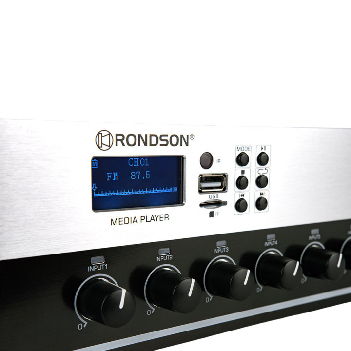 AM-6550DMT Amplificateur mélangeur 6 Zones  550 Watts 100 V