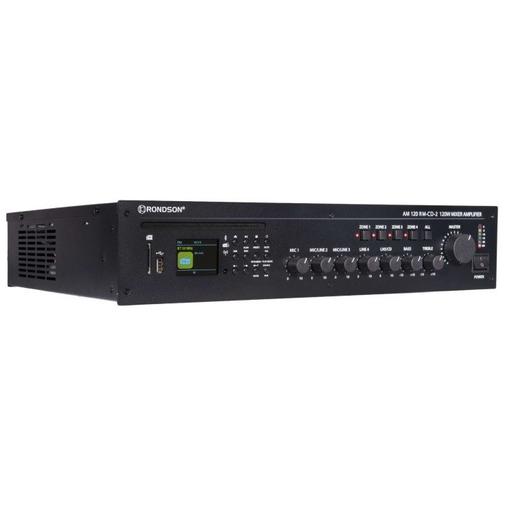 AM 120 RM-CD-2  Amplificateur mélangeur 4 Zones  120 Watts 100 V