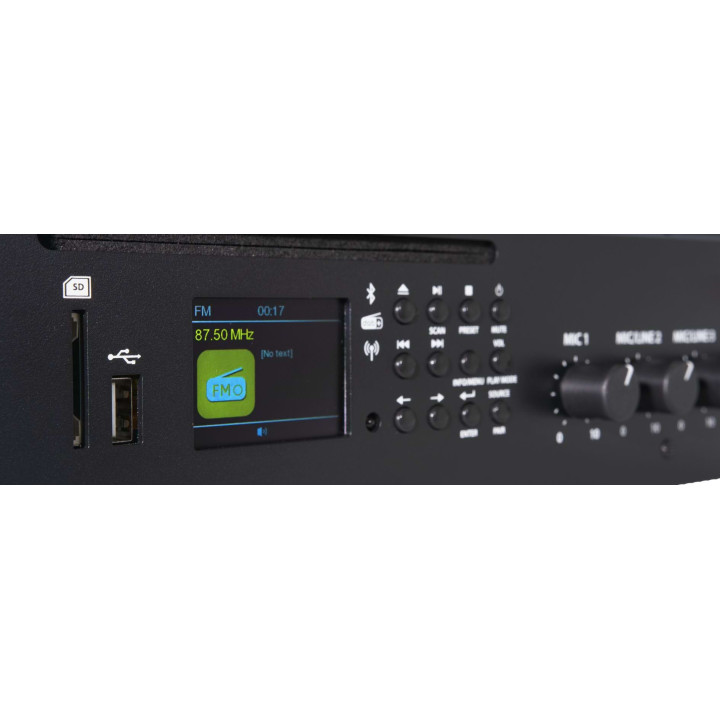 AM 120 RM-CD-2  Amplificateur mélangeur 4 Zones  120 Watts 100 V