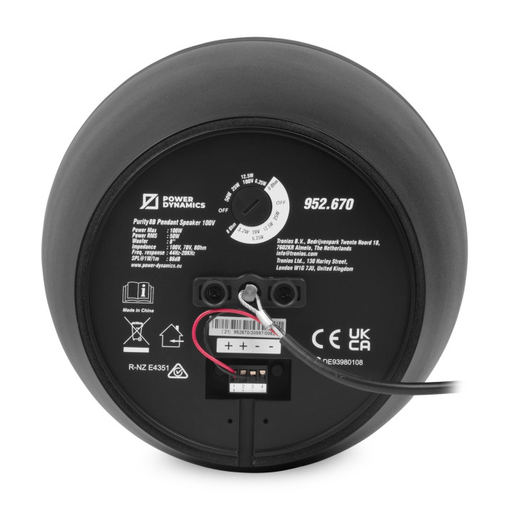 PURITY8B  Enceinte suspendue  50-25 Watts  100 V