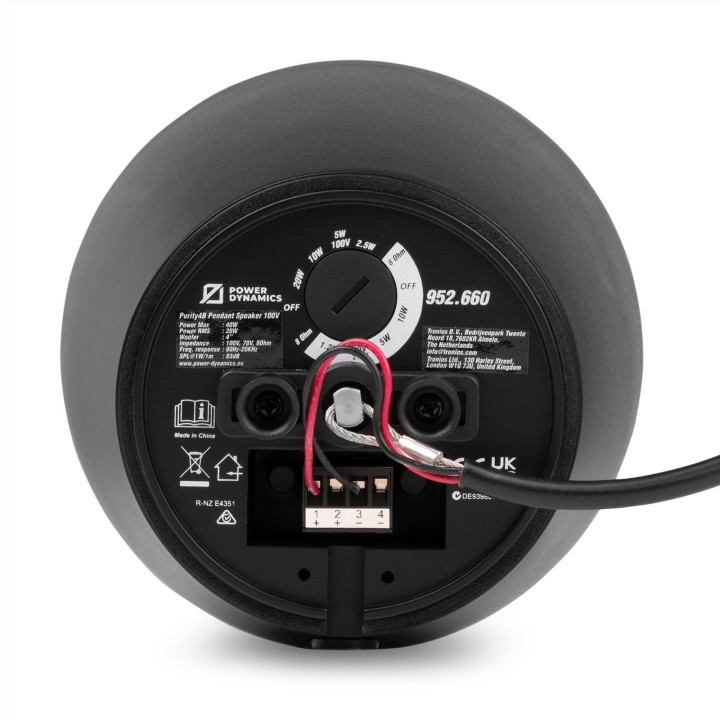 PURITY4B  Enceinte suspendue  20-10-5 Watts  100 V