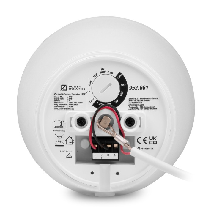 PURITY4W  Enceinte suspendue  20-10-5 Watts  100 V