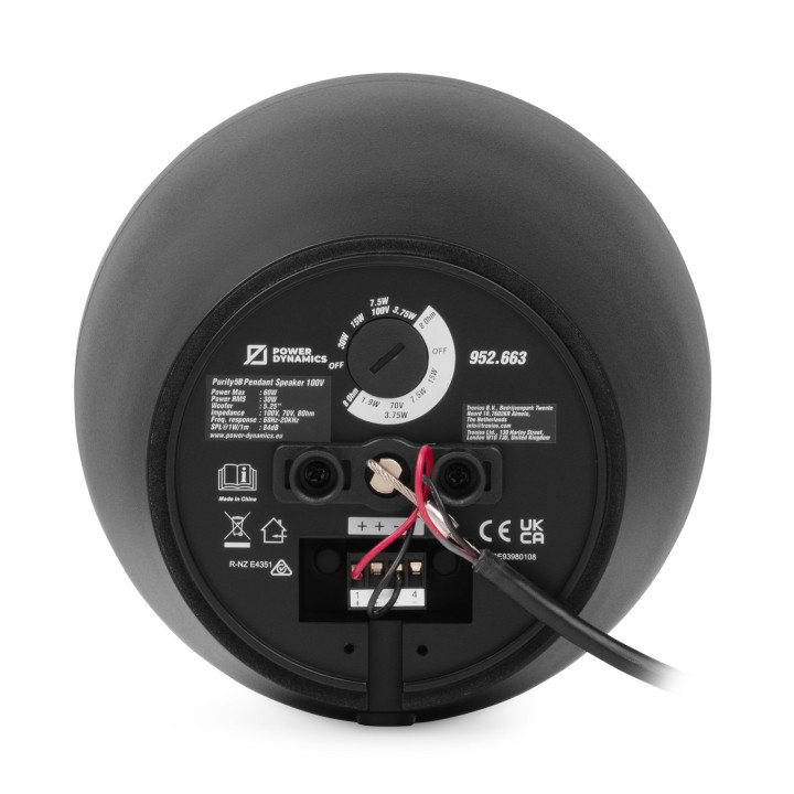 PURITY5B  Enceinte suspendue  30-15 Watts  100 V