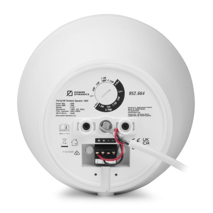 PURITY5W  Enceinte suspendue  30-15 Watts  100 V