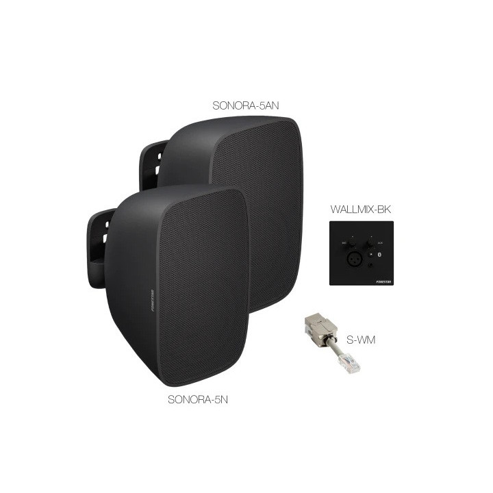 SONORA-WM5-BK  Système de son mural stéréo 2 x 25 watts