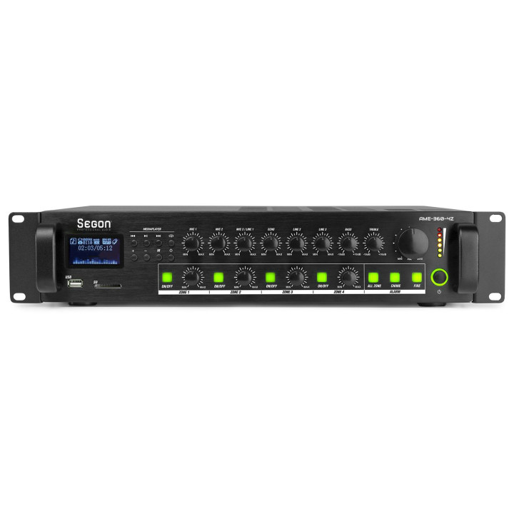 AME-360-4Z Amplificateur 4 Zones 360 Watts 100 V