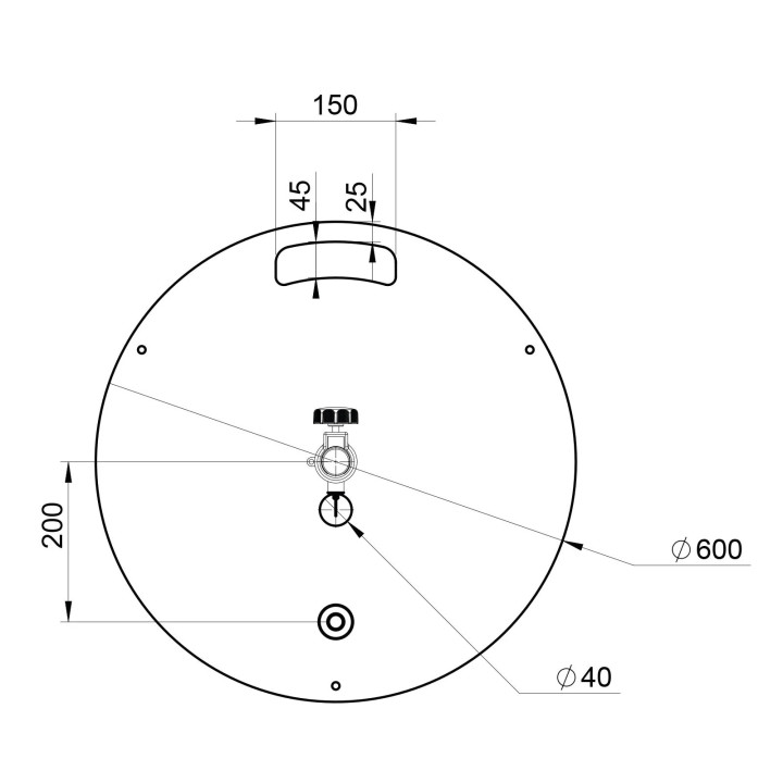 Hilec Stick-RW  Pied d'enceinte embase ronde  charge max 20 kg
