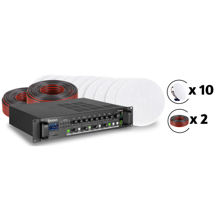 PACK240MEDIAPLAYER  Pack sonorisation surface jusqu'à 240 m²