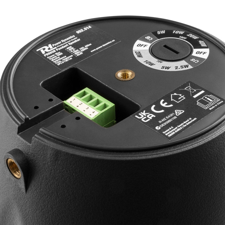 PDS65B  Enceinte suspendue  40-20-10  Watts  100 V