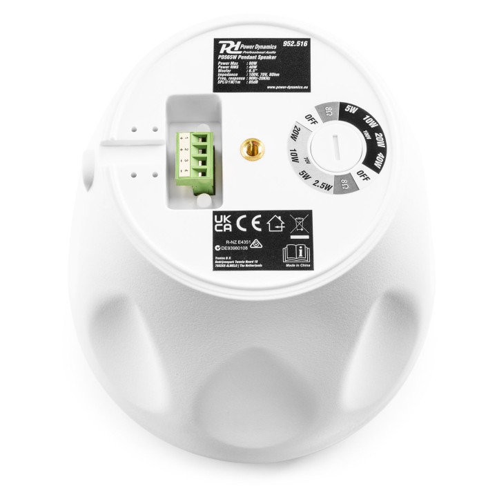 PDS65W  Enceinte suspendue  40-20-10  Watts  100 V