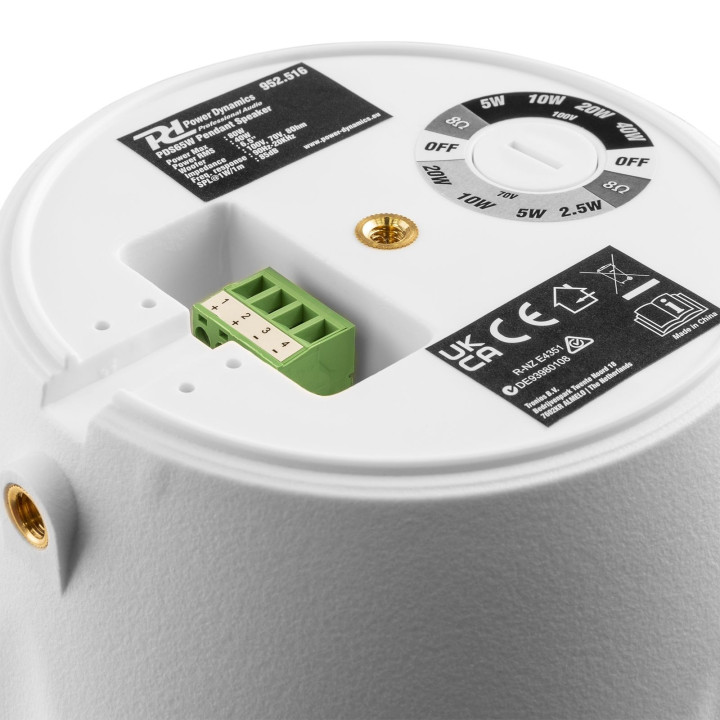 PDS65W  Enceinte suspendue  40-20-10  Watts  100 V