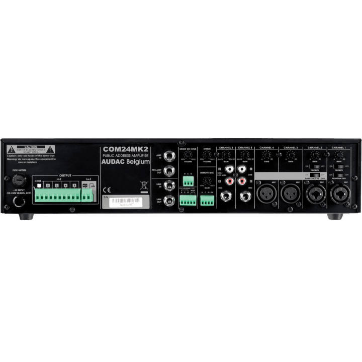 COM24MK2 Amplificateur mélangeur 240 Watts 100 V - AUDAC