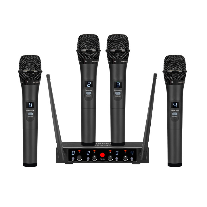 BE-2040/4MIC Set de 4  Microphones UHF sans fil