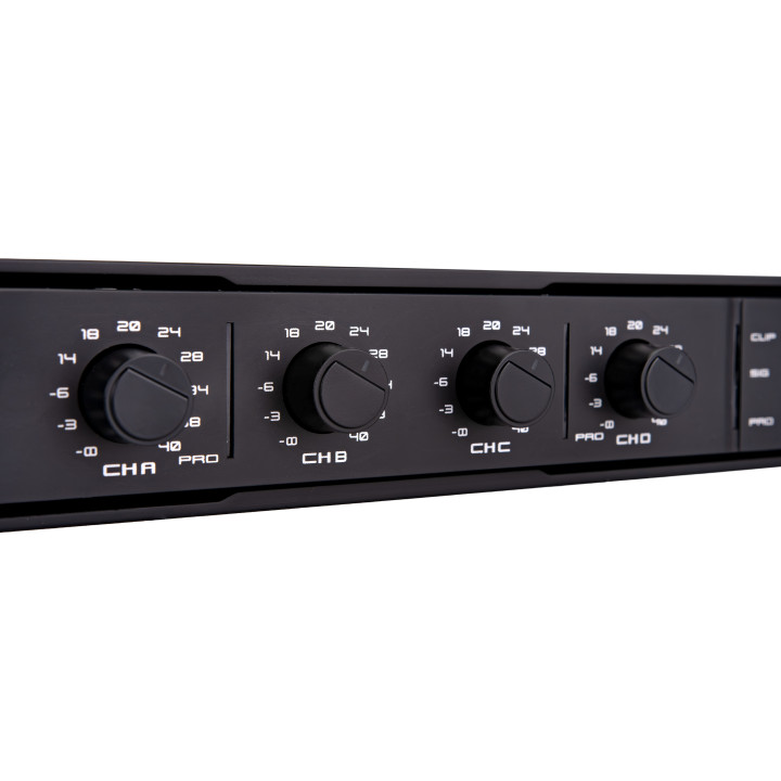 PA-500.4   Amplificateur de puissance 4 x 500 Watts  100 Volts