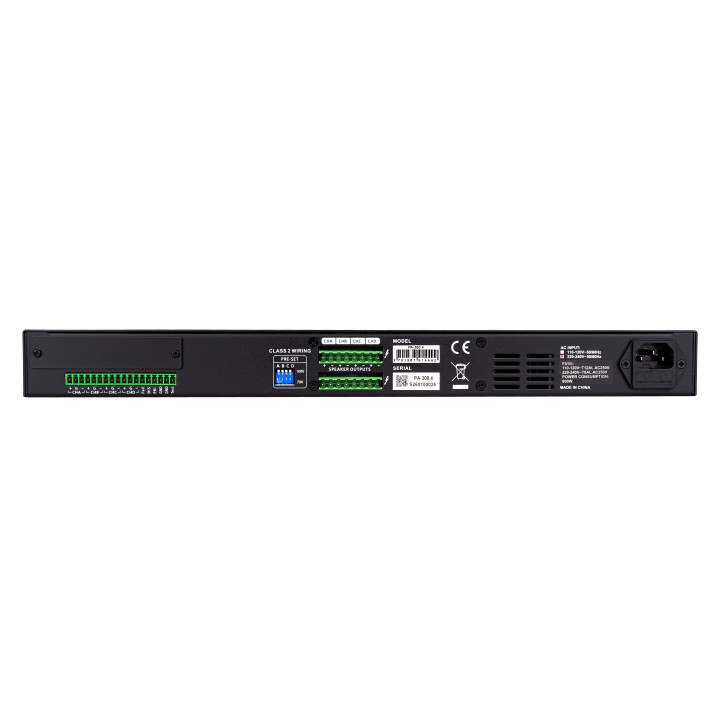 PA-300.4 Amplificateur 4 x 300 Watts - 100 volts RONDSON - TLSA