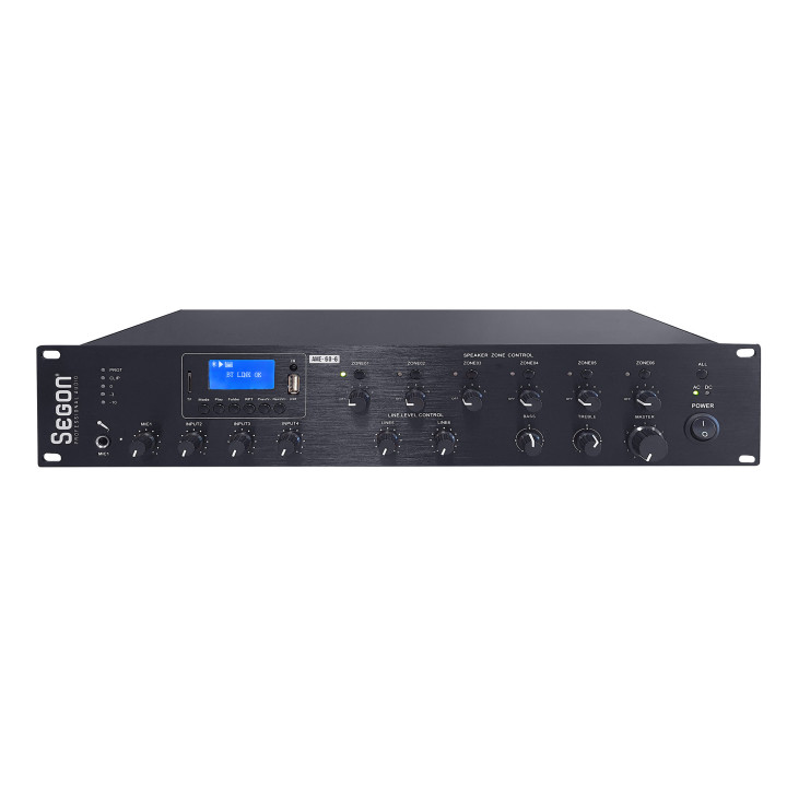 AME-60-6 Amplificateur 6 zones 60 watts avec sources audio SEGON PROFESSIONAL