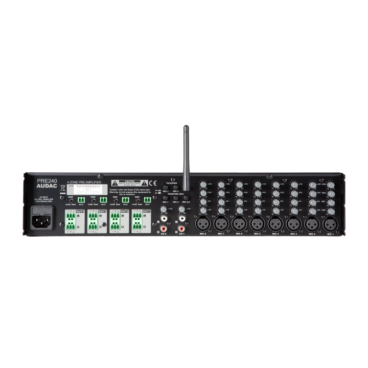 PRE240 Préamplificateur professionel 4 zones - AUDAC
