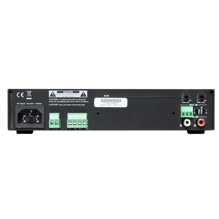 COM108 Amplificateur mélangeur 80 Watts 100 V  AUDAC |TLSA