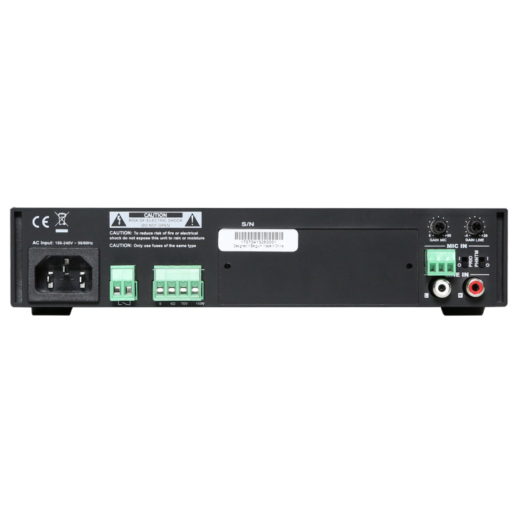 COM104 Amplificateur mélangeur 40 Watts 100 V - AUDAC
