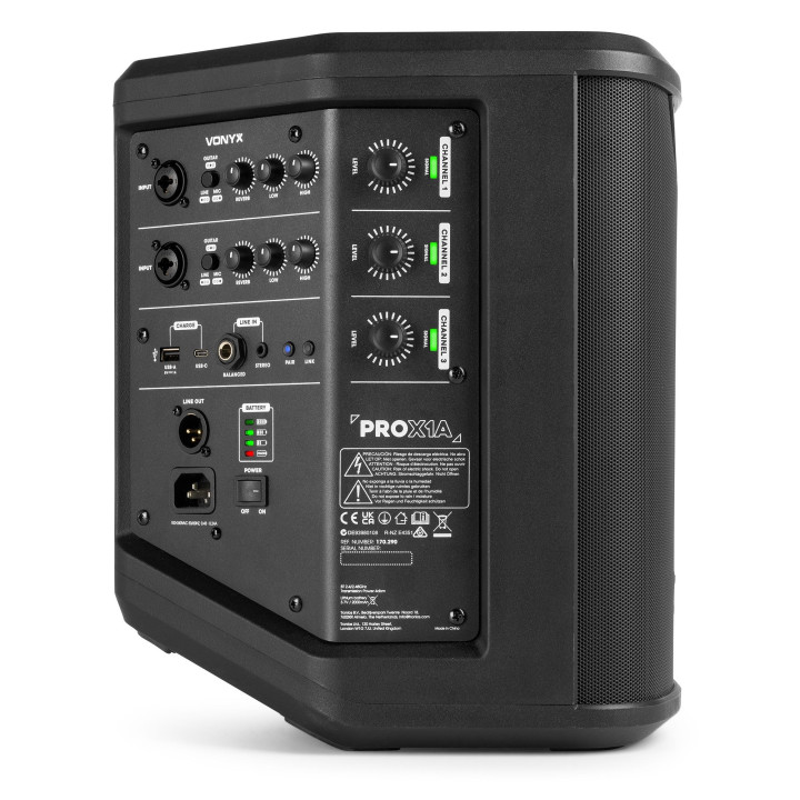 VONYX Enceinte mobile amplifiée sur batterie amplificateur classe D