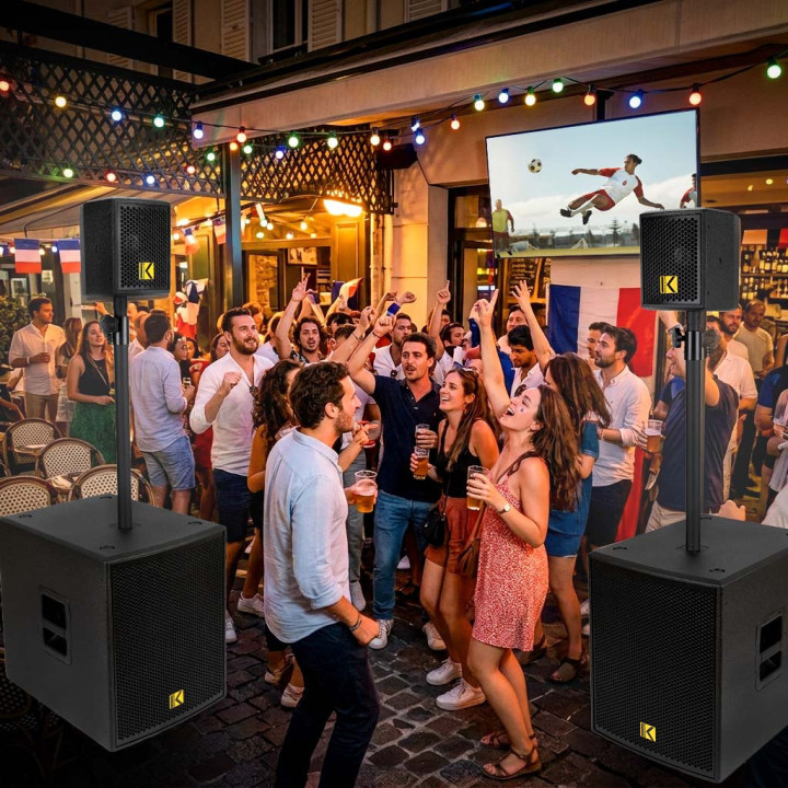 MKS-KUBE15 Système colonne amplifiée avec subwoofer 800 Watts RMS