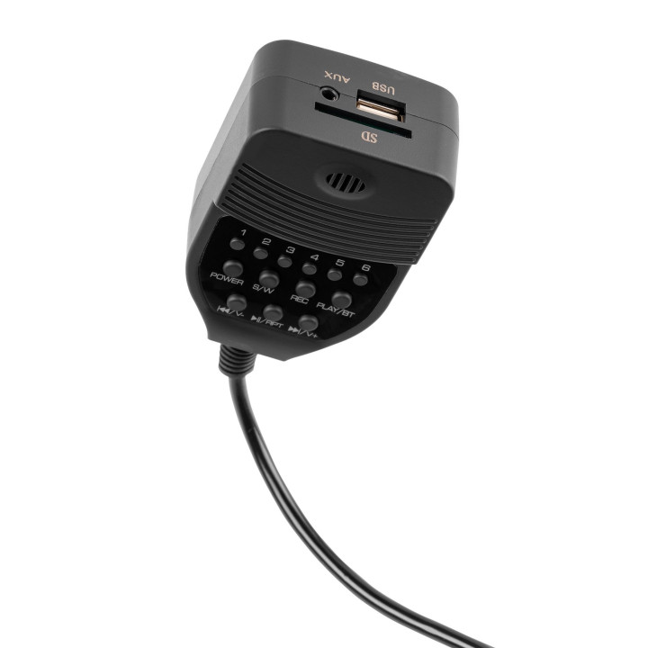 VONYX MEG090 Mégaphone 90 watts USB SD, BT sirène et micro, batterie