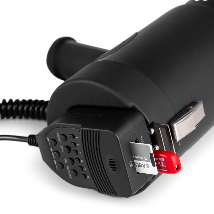 VONYX MEG090 Mégaphone 90 watts USB SD, BT sirène et micro, batterie